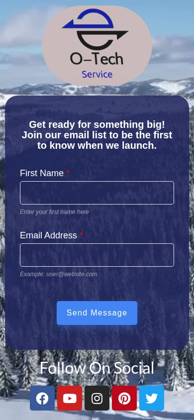 Earlier O-Tech Service WordPress homepage on mobile